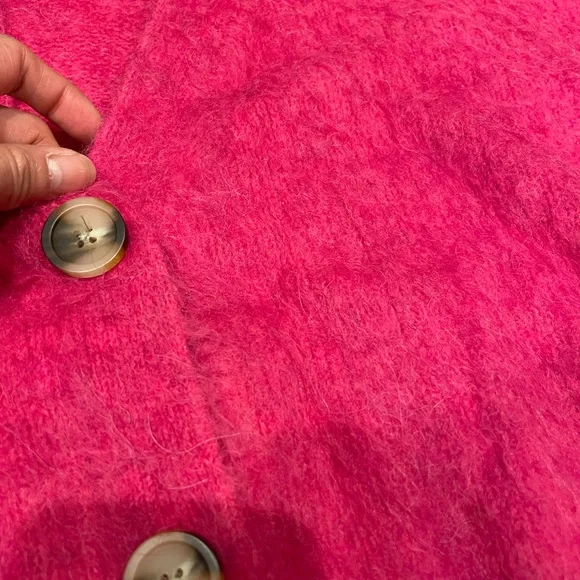 Madewell Mohair Cardigan - Hot Pink - Picture 4 of 5